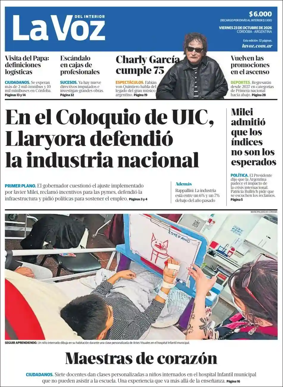 Estudios Max | YO TE AVISÉ - Tapa del diario La Voz
