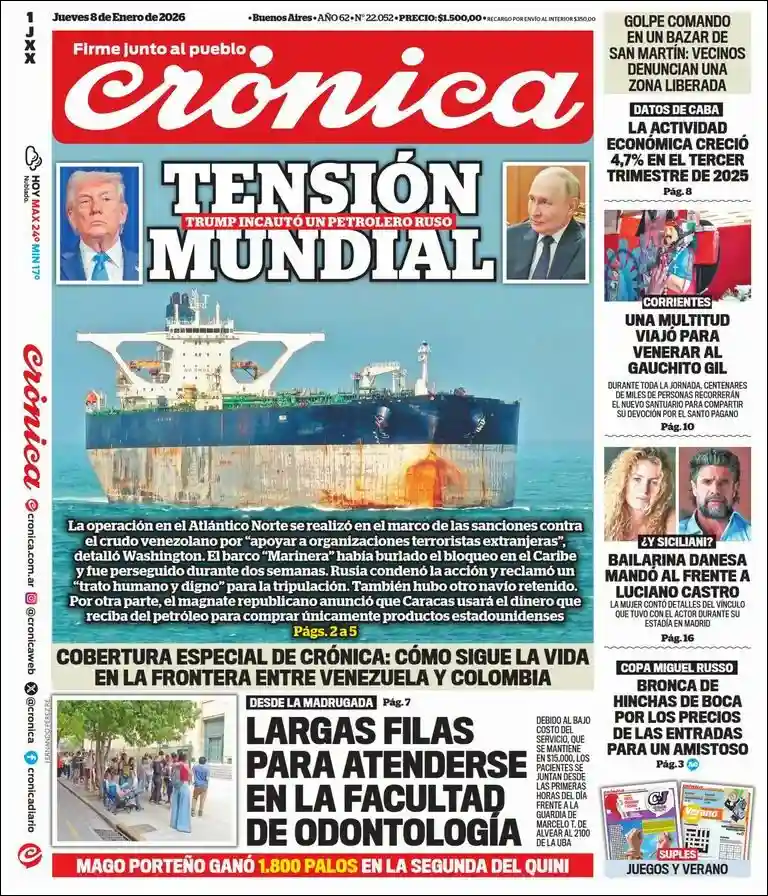 Estudios Max | YO TE AVISÉ - Tapa del diario Crónica